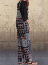Load image into Gallery viewer, Vintage Sleeveless Polka Dots Printed Square Neck Casual Jumpsuits