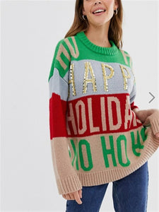 Set Of Head Lazy Wind Letters Trend Bright Wild Casual Sweater