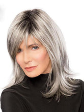 Load image into Gallery viewer, Grey Hair with Air Bangs Sleek Straight Short Synthetic Wigs