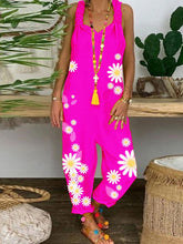 Load image into Gallery viewer, Romantic Rural Daisy Loose Casual Jumpsuit