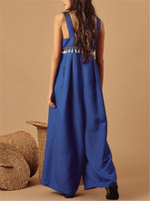 Load image into Gallery viewer, Ethnic Webbing Fringed Stitching Wide Leg Jumpsuits