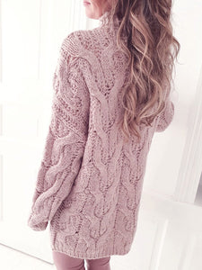 Twisted High Collar Warm Sweater