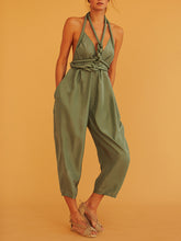 Load image into Gallery viewer, Fashion Sexy Halter Solid Color Jumpsuits