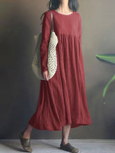 Load image into Gallery viewer, Casual Round Neck Dress