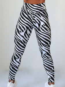 Sexy Zebra Print High Waist Yoga Pants