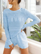 Load image into Gallery viewer, Casual Loose Long-Sleeved Top Shorts Suit