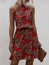 Load image into Gallery viewer, Boho Floral Printed Mini Dresses in Red