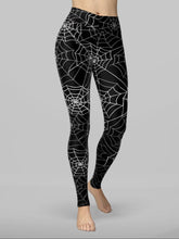 Load image into Gallery viewer, Spider Web Printed Fitness Yoga Track Pants