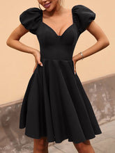 Load image into Gallery viewer, V-neck Puff Sleeve Dresses