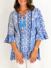 Load image into Gallery viewer, Blue Persian Tiles Tunic T-Shirts