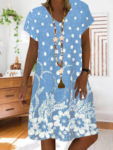 Boho A-Line Tribal Casual Short Sleeve Dresses