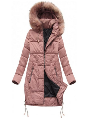 Solid Color Hooded Warm Down Coat