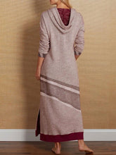 Load image into Gallery viewer, Printed Casual Hooded Long Sleeve Dress