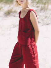 Load image into Gallery viewer, Solid Color Linen Jumpsuit with Pockets