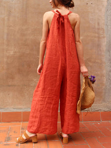 Open Shoulder Wide Leg Jumpsuit