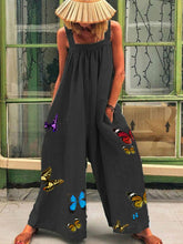 Load image into Gallery viewer, Romantic Pastoral Loose Butterfly Print Jumpsuit