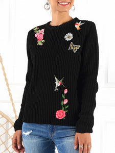 Long Sleeve Personalized Embroidery Sweater