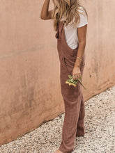 Load image into Gallery viewer, Women Chic Cotton Linen Overalls Casual Jumpsuit