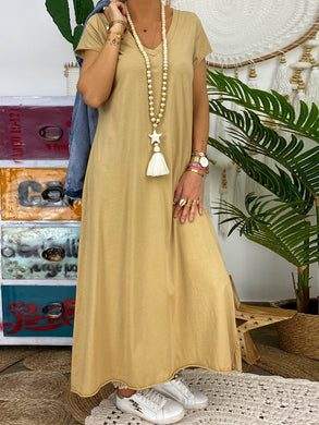 Loose Casual V-Neck Comfortable Soft Maxi Dress