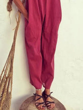 Load image into Gallery viewer, Solid Color Casual Retro Pocket Jumpsuit