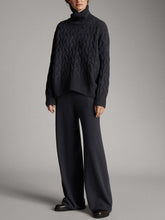 Load image into Gallery viewer, Two-Piece Knitted Turtleneck Twist Sweater