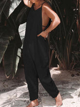 Load image into Gallery viewer, Women Plus Size Casual Solid Sleeveless Jumpsuits