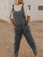 Load image into Gallery viewer, Stripe Jumpsuit Tapered Cropped Pants