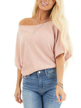 Load image into Gallery viewer, Spring and Summer Round Neck Short Sleeve Shirt