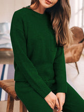 Load image into Gallery viewer, Round Neck Knit Two-piece Suit