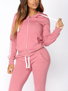 Hooded Striped Tracksuit