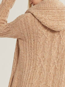 Twist Long Sleeve Knit Coat