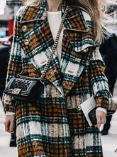 Load image into Gallery viewer, Fashion Lapel Coat Autumn And Winter Plaid Pattern Jacket