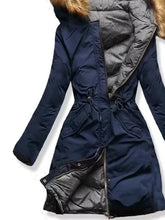 Load image into Gallery viewer, Hooded Plus Velvet Pocket Down  Coat