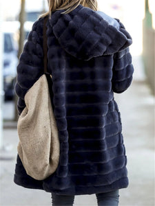 Blue Long Sleeve Cotton Coat