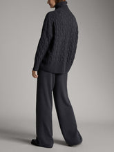 Load image into Gallery viewer, Two-Piece Knitted Turtleneck Twist Sweater