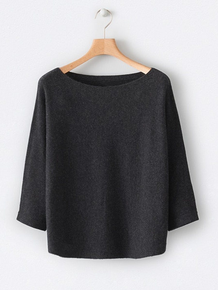 Crew Neck Casual Knit Pullover