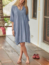 Load image into Gallery viewer, Bohemia Vacation V-neck Casual Dress