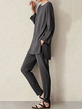 Load image into Gallery viewer, Casual Round Neck Long Loose Suit