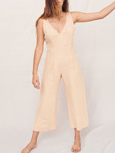Load image into Gallery viewer, Casual V Neck Sleeveless Jumpsuit