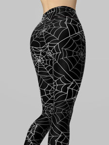 Spider Web Printed Fitness Yoga Track Pants