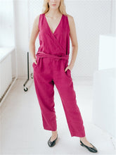 Load image into Gallery viewer, Casual Fashion Cotton Linen Sleeveless Jumpsuits