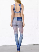 Load image into Gallery viewer, Trendy Watercolor Mixed Cloud Print Skinny Yoga Pants