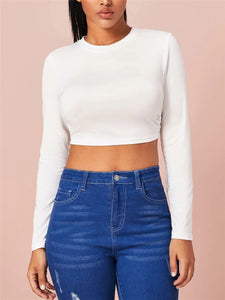 Backless Tie Back Crop Slim Top