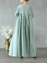 Load image into Gallery viewer, Ruffle Princess Dress Linen Maxi Dress