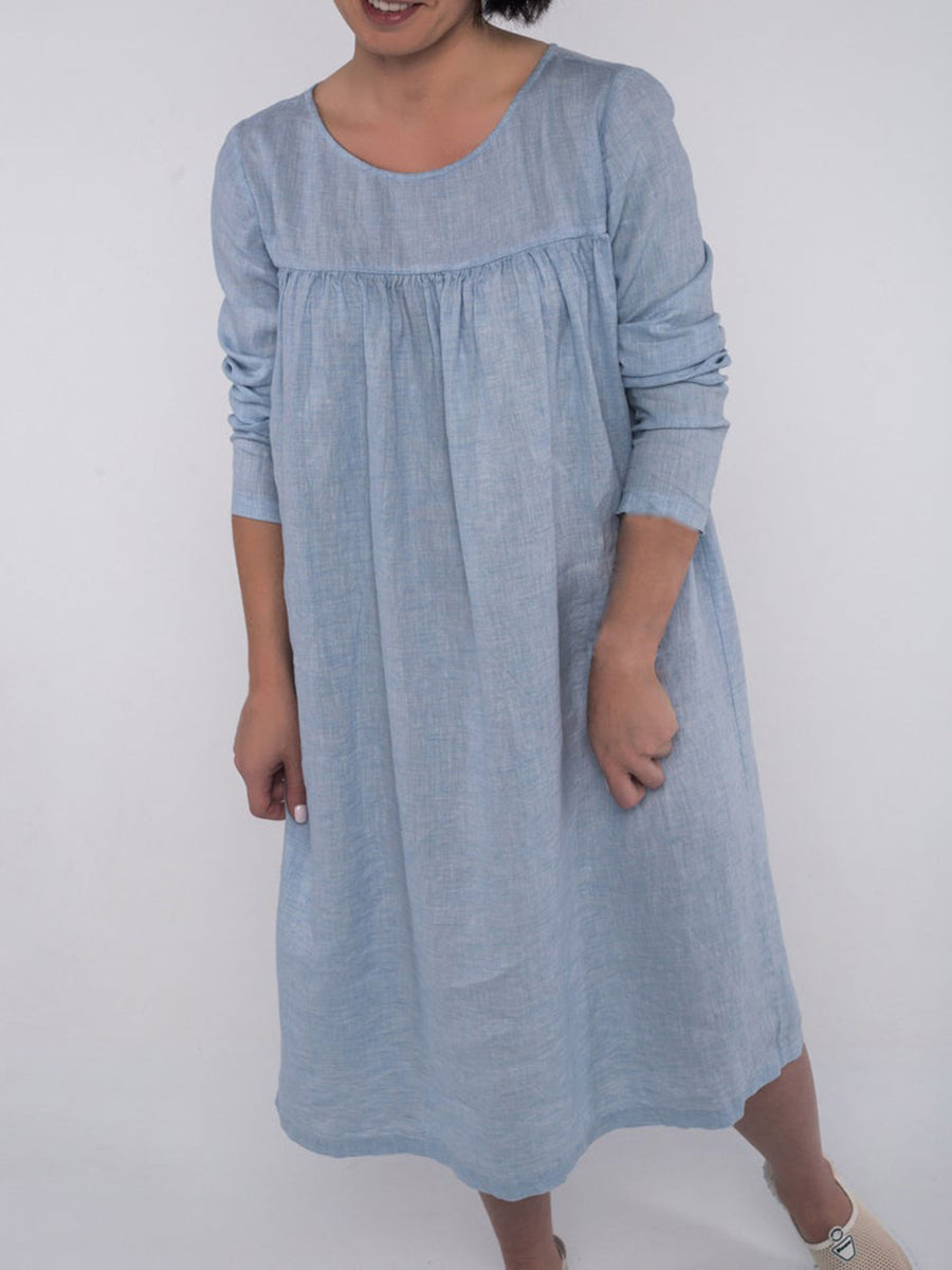 Cotton and Linen Casual Dress