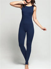 Load image into Gallery viewer, Solid Color Cutout Tight Hip Fitness Yoga Jumpsuit