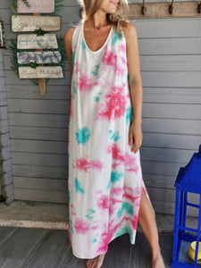 Tie-Dye Colorful Loose Casual Beach Casual Dress