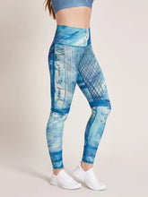 Load image into Gallery viewer, Abstract Glacier Print High Waist Yoga Tights