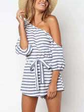 Load image into Gallery viewer, Striped Casual Cotton and Linen Suit