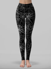 Load image into Gallery viewer, Spider Web Printed Fitness Yoga Track Pants